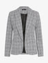 Blazer imprimé prince de galles à bords arrondis - Noir - 4