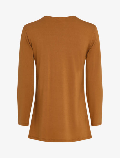 Gilet fluide à pans asymétriques - Camel - 2
