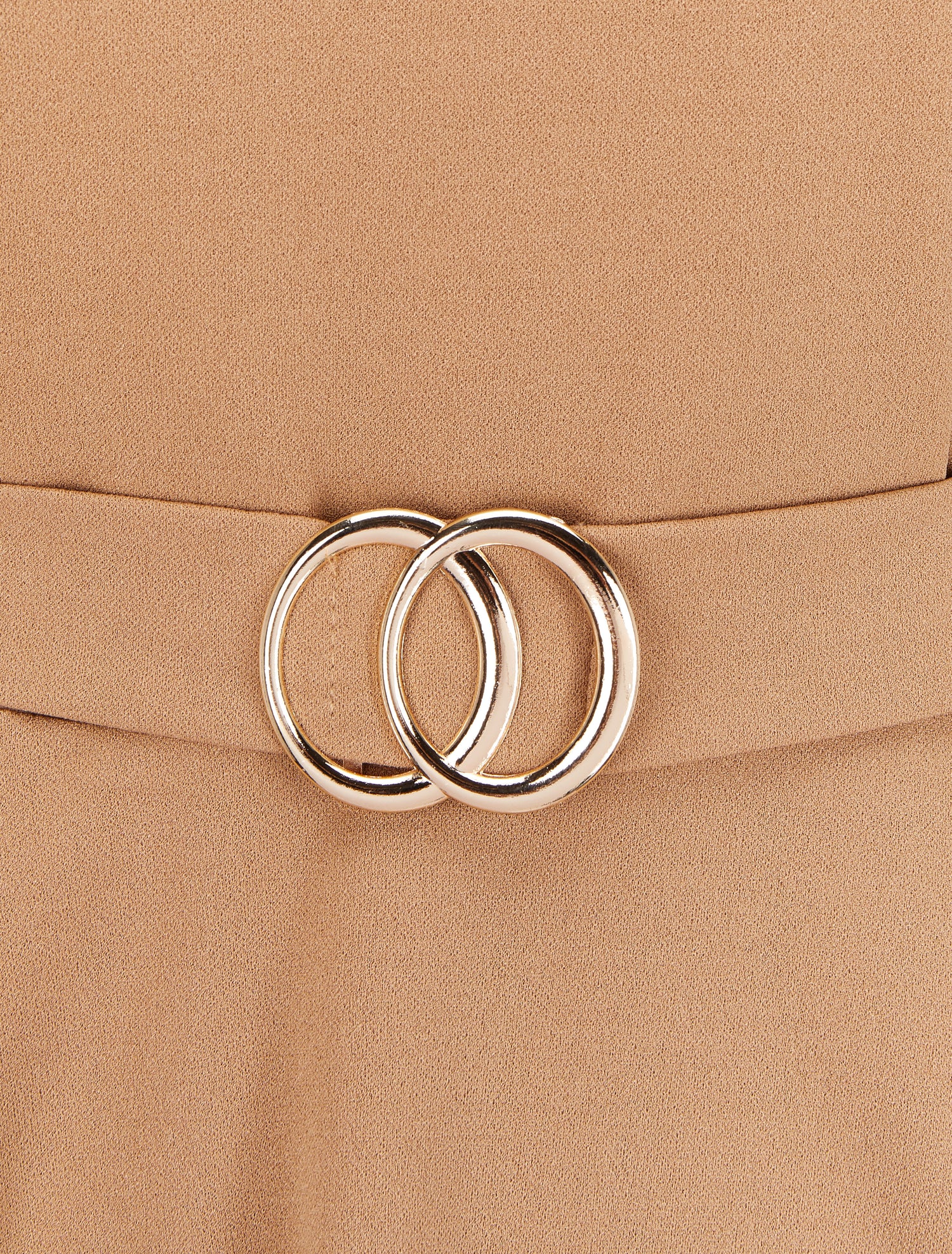 Top péplum à bords asymétriques - Camel - 3
