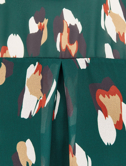 Blouse fluide à imprimé - Vert - 3