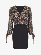 Robe fourreau à buste effet boule imprimé fleurs d&