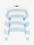 Pull à rayures - Bleu ciel/blanc - 1