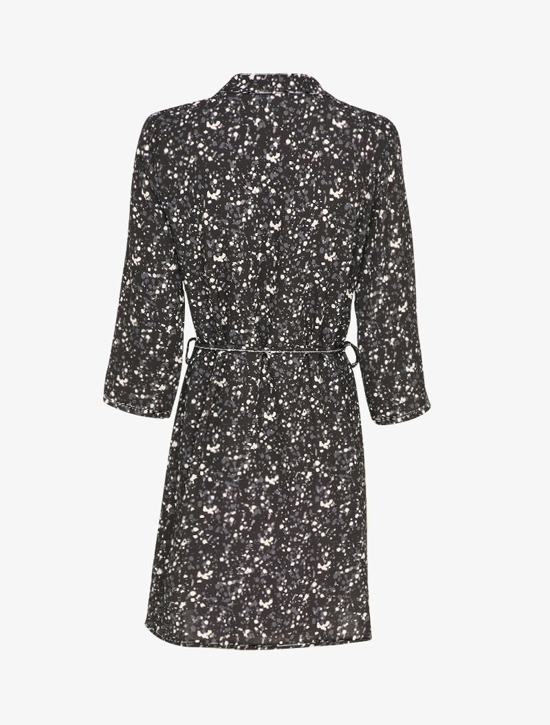 Robe patineuse à imprimé moucheté - Noir - 2