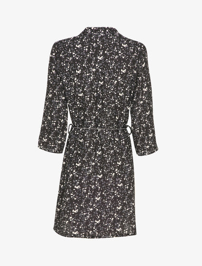 Robe patineuse à imprimé moucheté - Noir - 2
