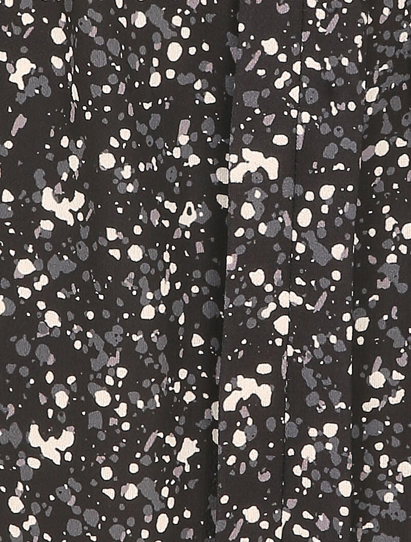 Robe patineuse à imprimé moucheté - Noir - 3