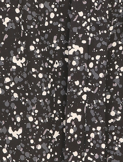 Robe patineuse à imprimé moucheté - Noir - 3