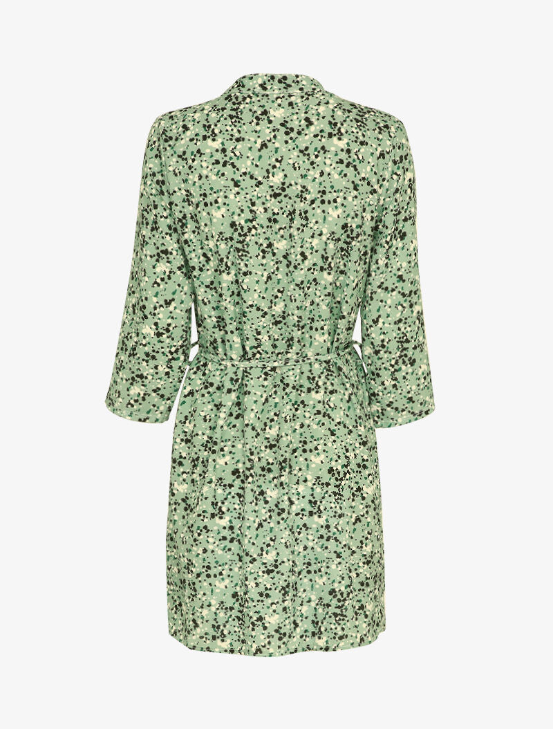 Robe patineuse à imprimé moucheté - Vert - 2