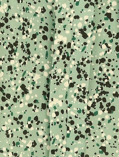 Robe patineuse à imprimé moucheté - Vert - 3
