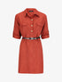 Robe chemise effet froissé - Rouille - 1