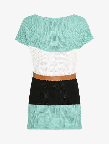 Pull long coupe patineuse - Bleu ciel - 2