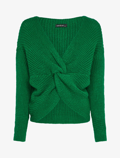 Pull court torsadé - Vert - 4
