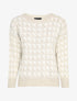 Pull à motifs triangles - Beige/blanc - 4