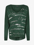 Pull long oversize à inscriptions - Vert foncé - 4