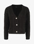 Gilet en maille à boutons stylisés - Noir - 1