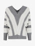 Pull oversize à rayures - Gris - 4