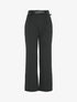 Pantalon coupe droite à taille haute élastiquée - Noir - 1