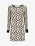 Robe dos nu à imprimé fleuri - Beige/noir - 1