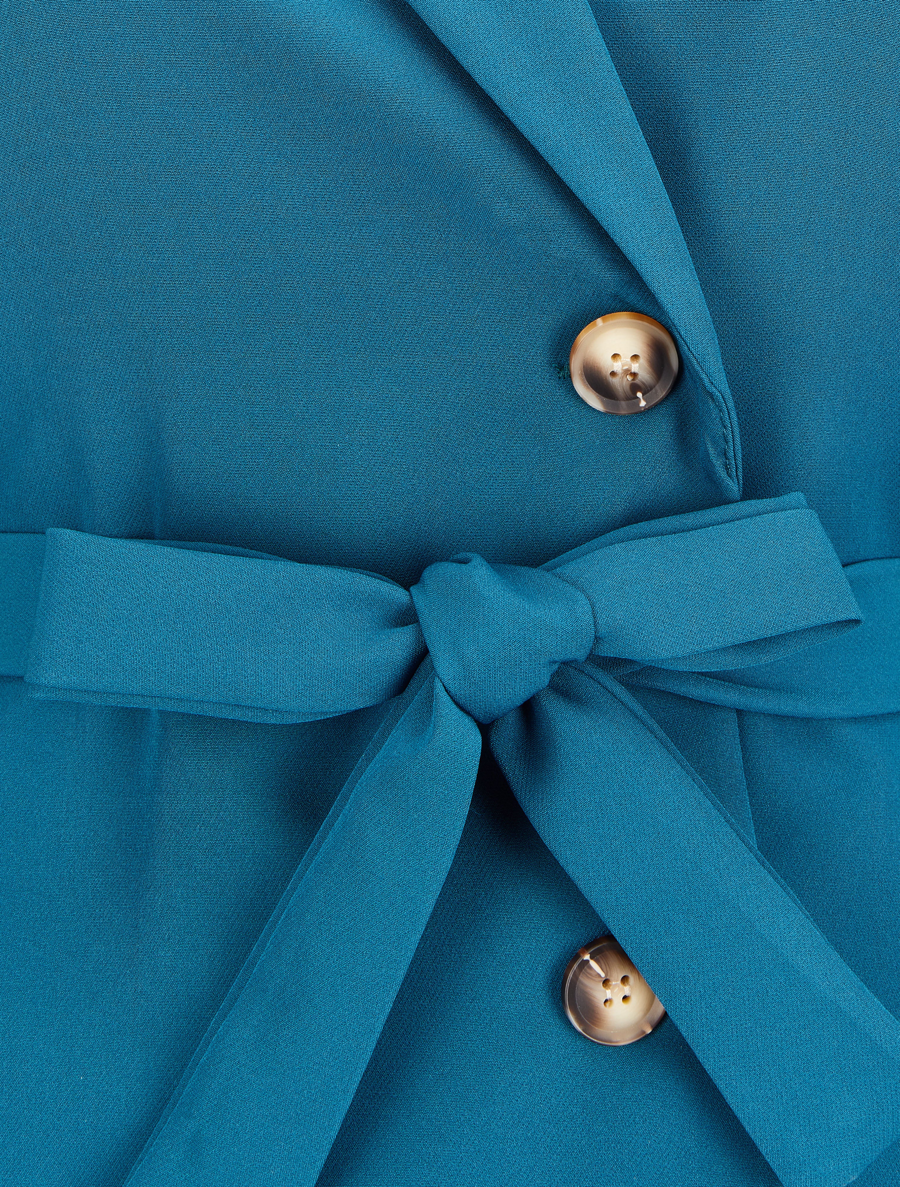 Blazer sans manches avec ceinture - Bleu - 3