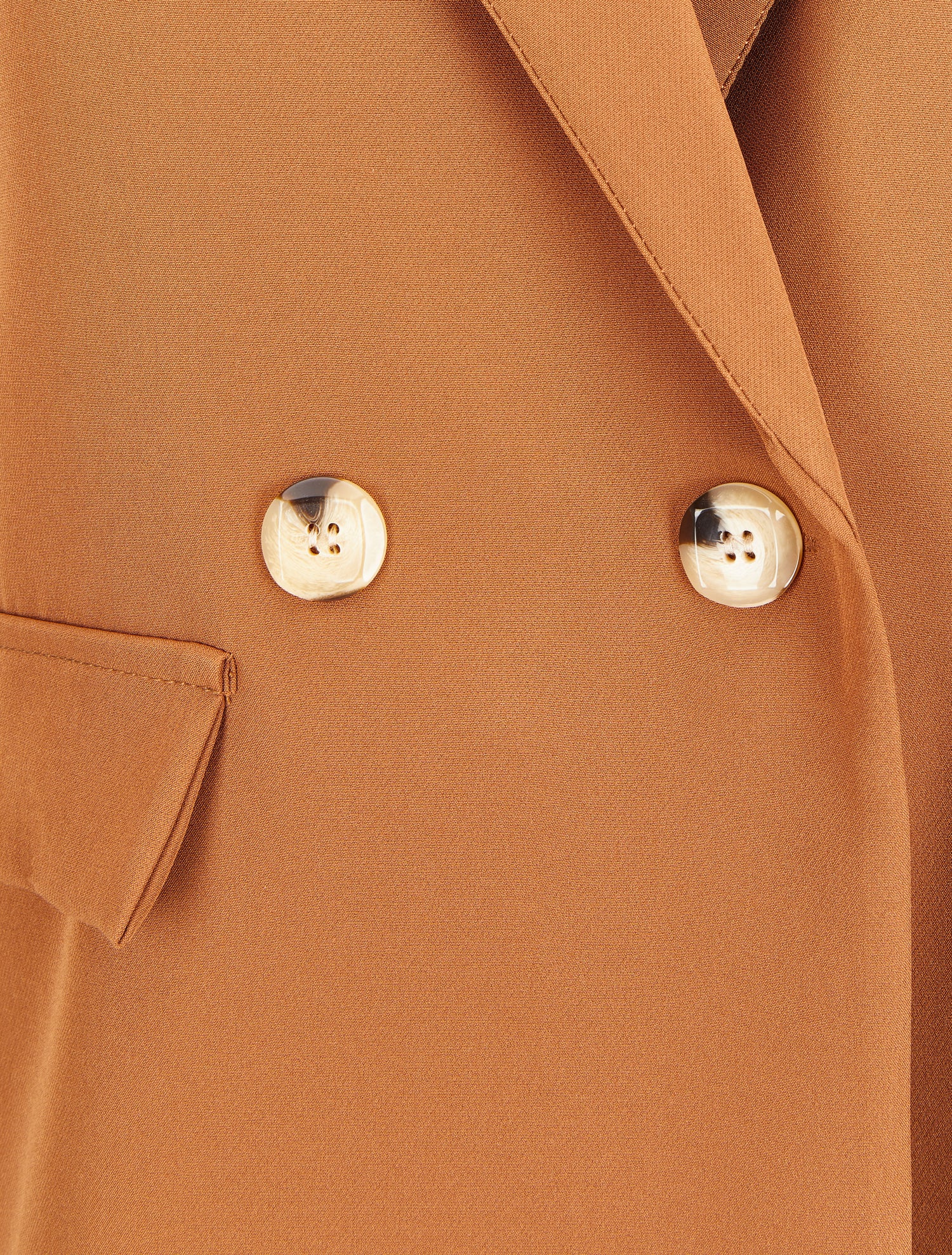 Veste style blazer sans manches - Camel - 3