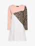 Robe fluide color block imprimé léopard - Rose - 4