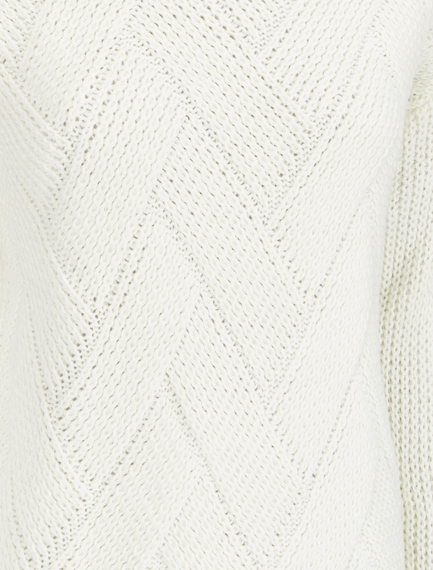 Pull à col bateau en maille effet entrelacé - Blanc - 3