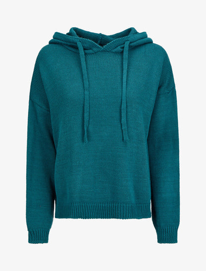 Sweat à capuche - Bleu pétrole - 4