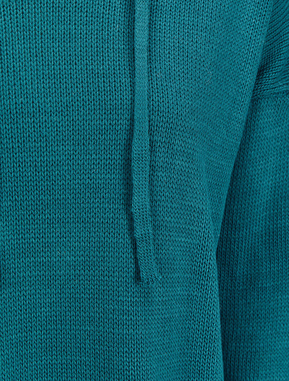 Sweat à capuche - Bleu pétrole - 3