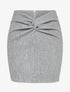Mini jupe fourreau taille haute - Gris chiné - 1