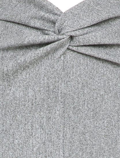 Mini jupe fourreau taille haute - Gris chiné - 3