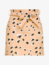 Mini-jupe à imprimé léopard stylisé - Beige - 3