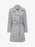Manteau mi-long à zip asymétrique - Gris - 4