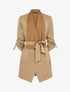 Veste suédée à manches rabattables - Beige - 3