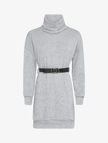 Robe pull à col roulé - Gris - 4
