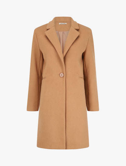 Manteau classique à un bouton - Camel - 1