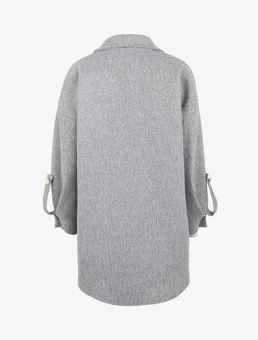 Veste à détails dorés - Gris chiné - 2