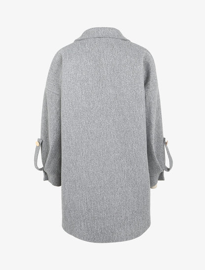 Veste à détails dorés - Gris chiné - 2