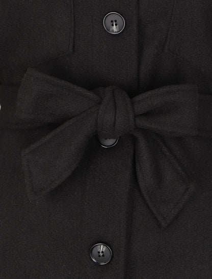 Manteau oversize à poches poitrine - Noir - 3