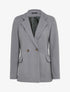 Blazer croisé en feutrine striée - Gris - 1