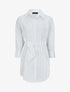 Robe chemise en popeline oversize - Blanc - 4