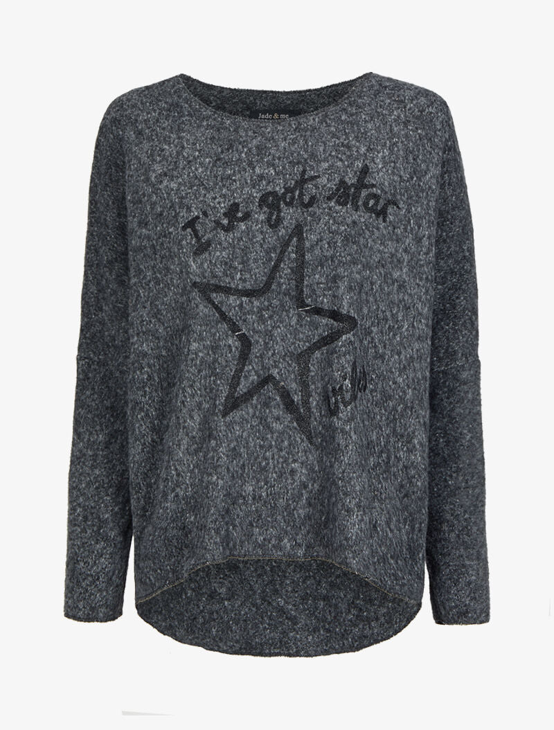 Pull chauve-souris à imprimé "I&
