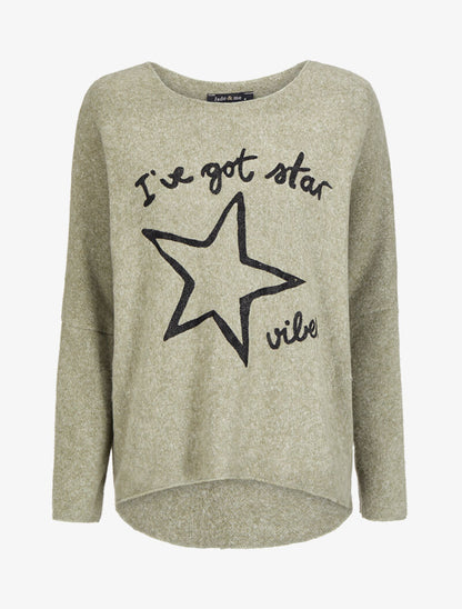 Pull chauve-souris à imprimé "I&