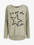 Pull chauve-souris à imprimé "I&