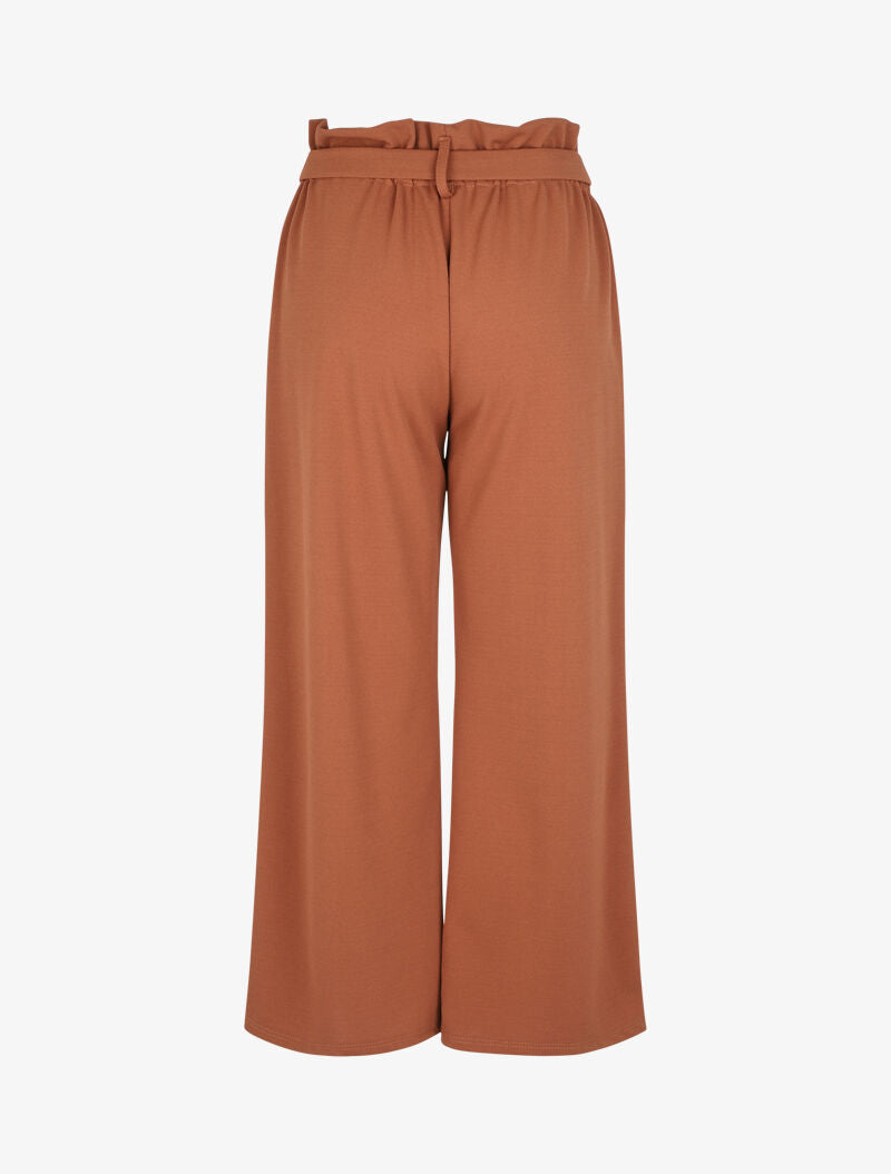 Pantalon fluide à oeillets - Camel - 2