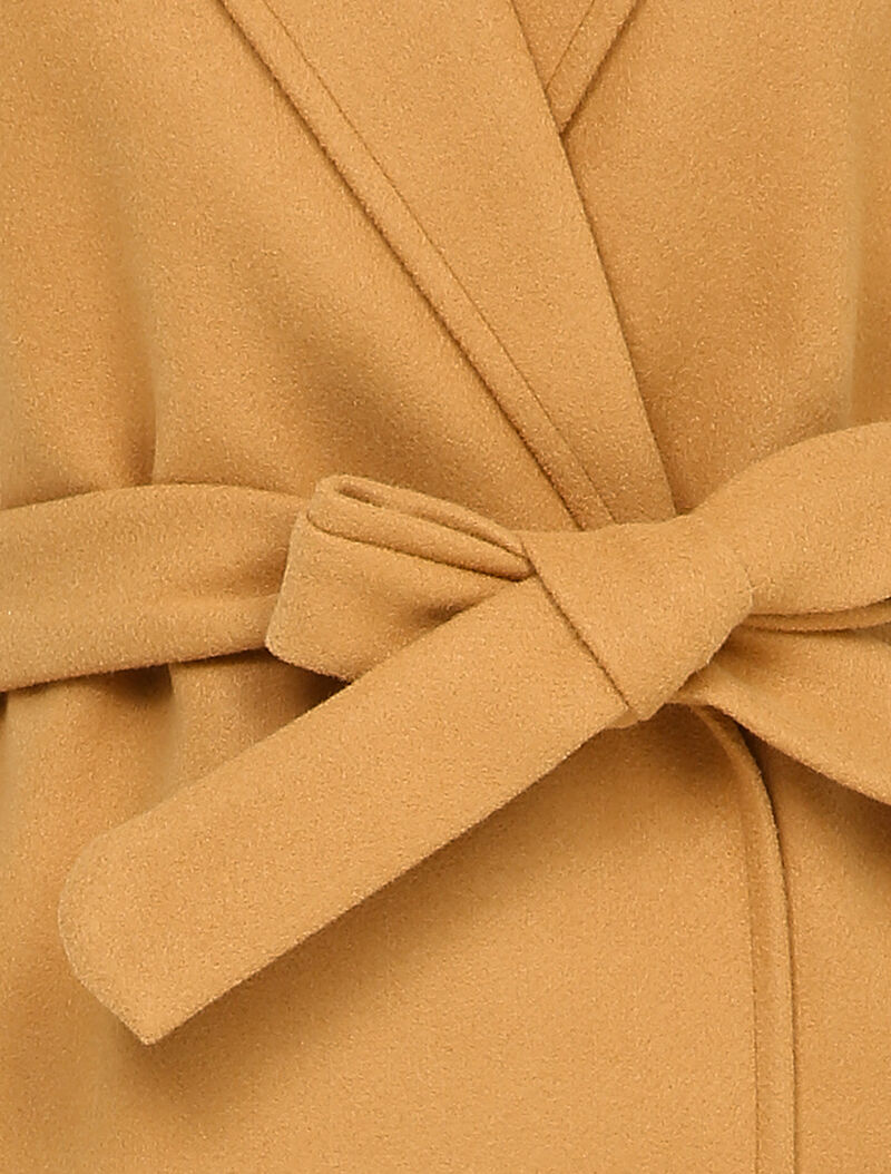 Veste longue sans manches à pans asymétriques - Camel - 3