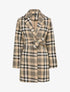 Manteau mi-long à carreaux - Beige - 4