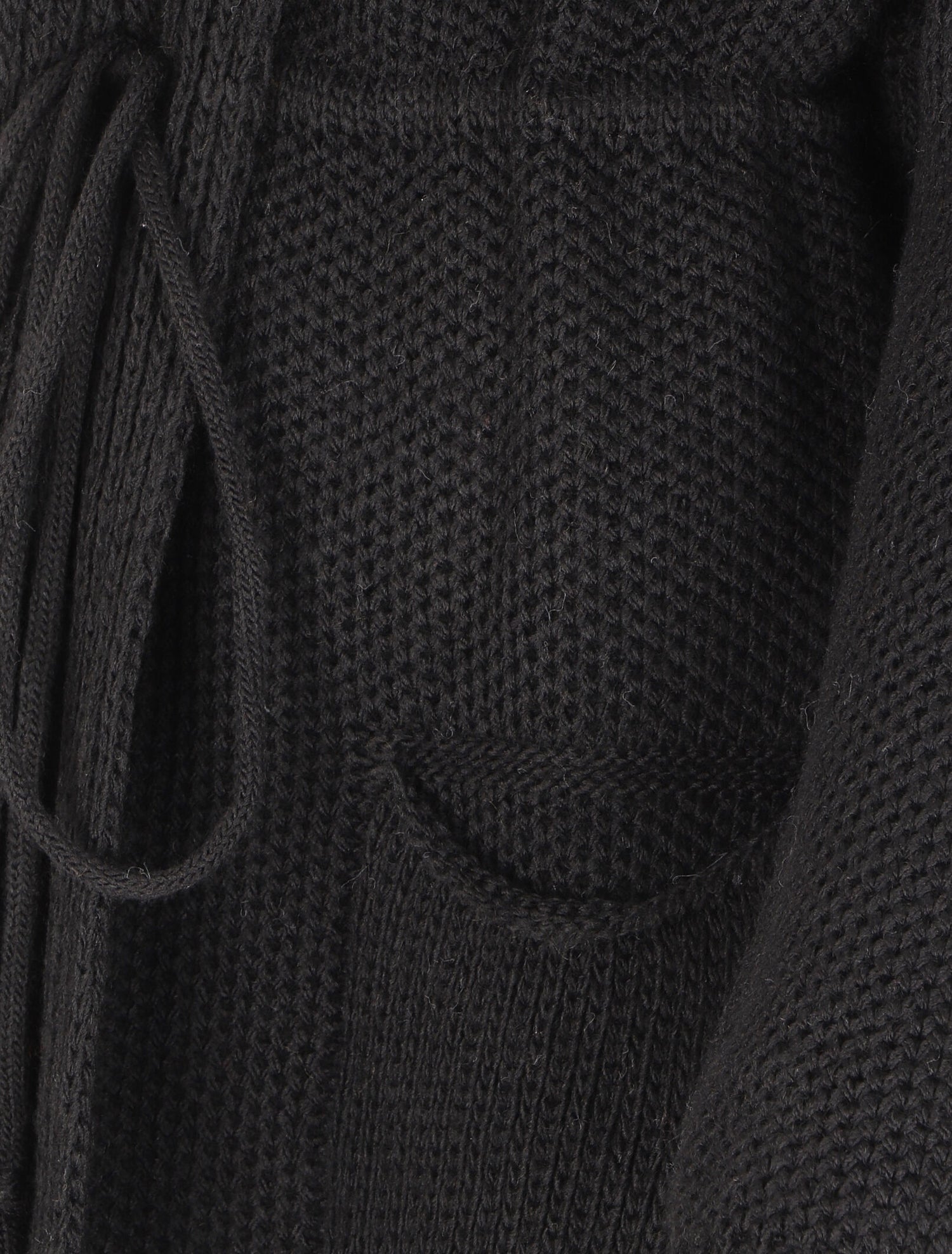 Gilet mi-long à capuche - Noir - 3