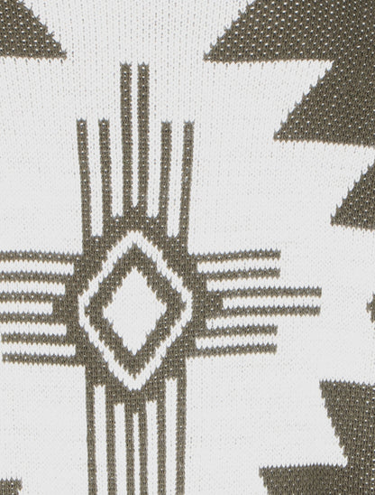 Gilet long à motif aztèque - Kaki - 3
