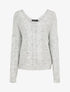 Pull à détail maille tressée - Gris clair - 4