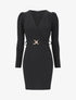 Robe patineuse à manches gigot - Noir - 1