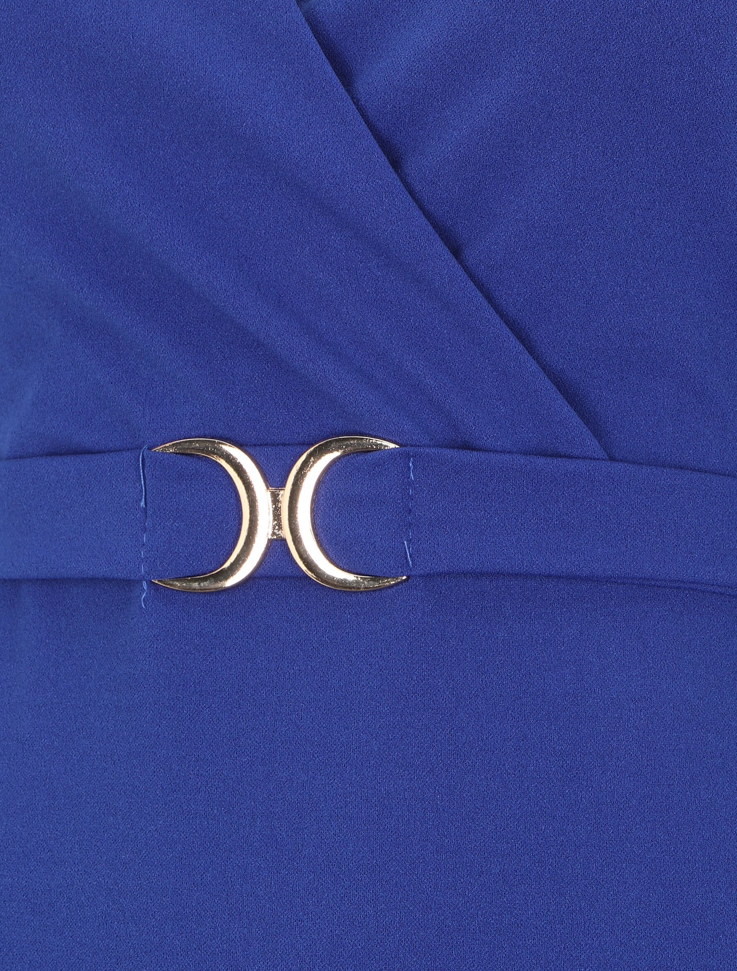 Robe patineuse à manches gigot - Bleu roi - 3